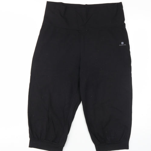 Oxylane Women's Black Cropped Activewear Trousers L