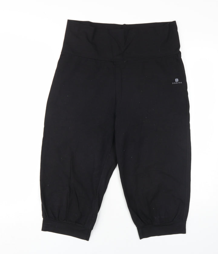 Oxylane Women's Black Cropped Activewear Trousers L