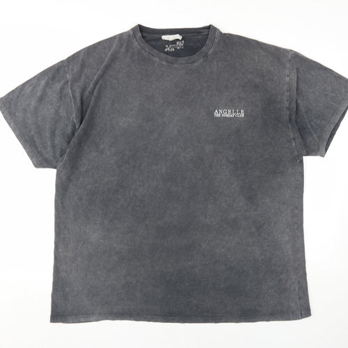 Angelle Men's Black Crew Neck T-Shirt, Size S, New