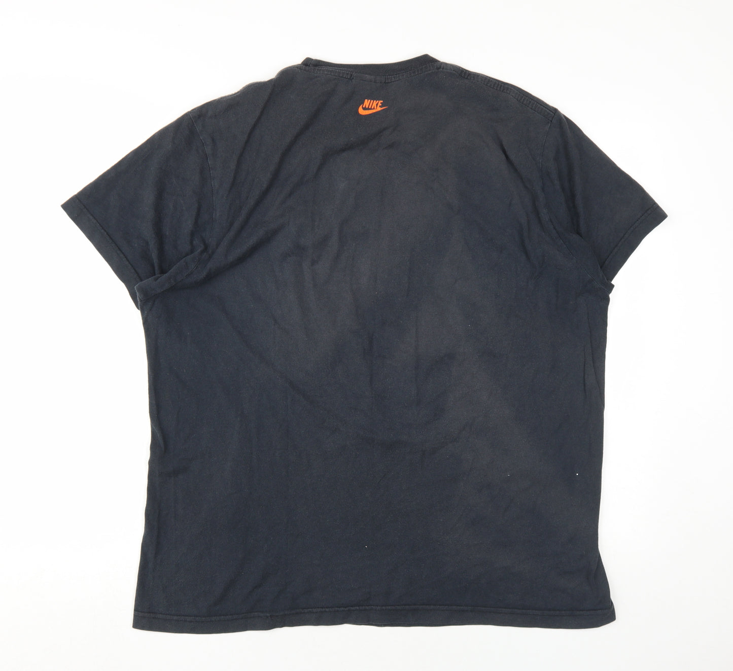 Nike Men's Black XL Graphic Print Cotton T-Shirt