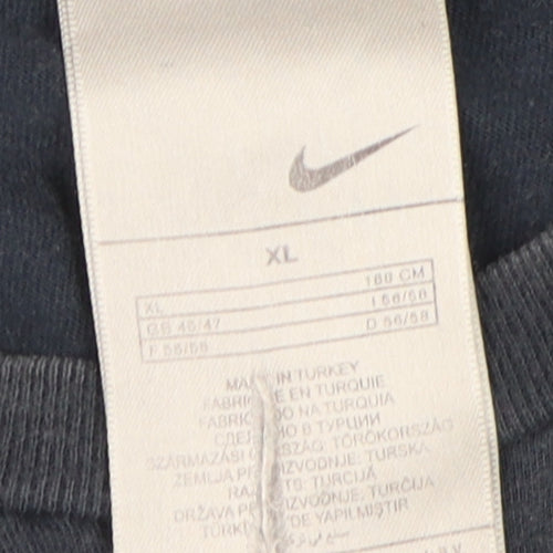 Nike Men's Black XL Graphic Print Cotton T-Shirt
