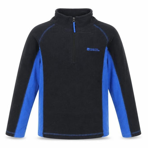Mountain Warehouse Boys Black and Blue 1/2 Zip Sweatshirt