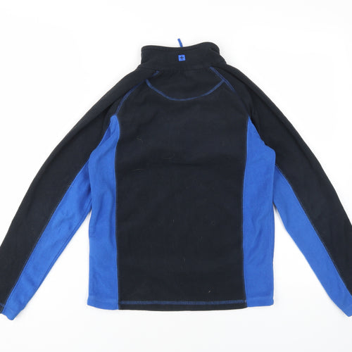 Mountain Warehouse Boys Black and Blue 1/2 Zip Sweatshirt