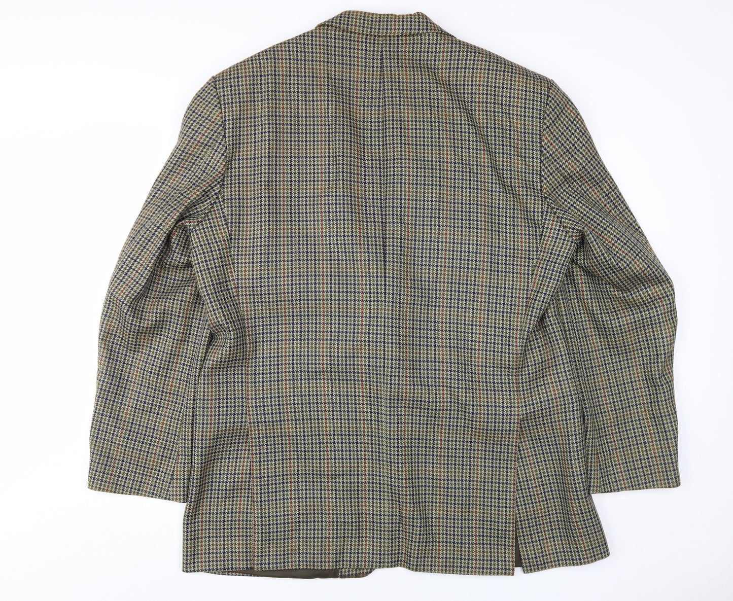 Marks and Spencer Men's Green Check Blazer, Size 44L