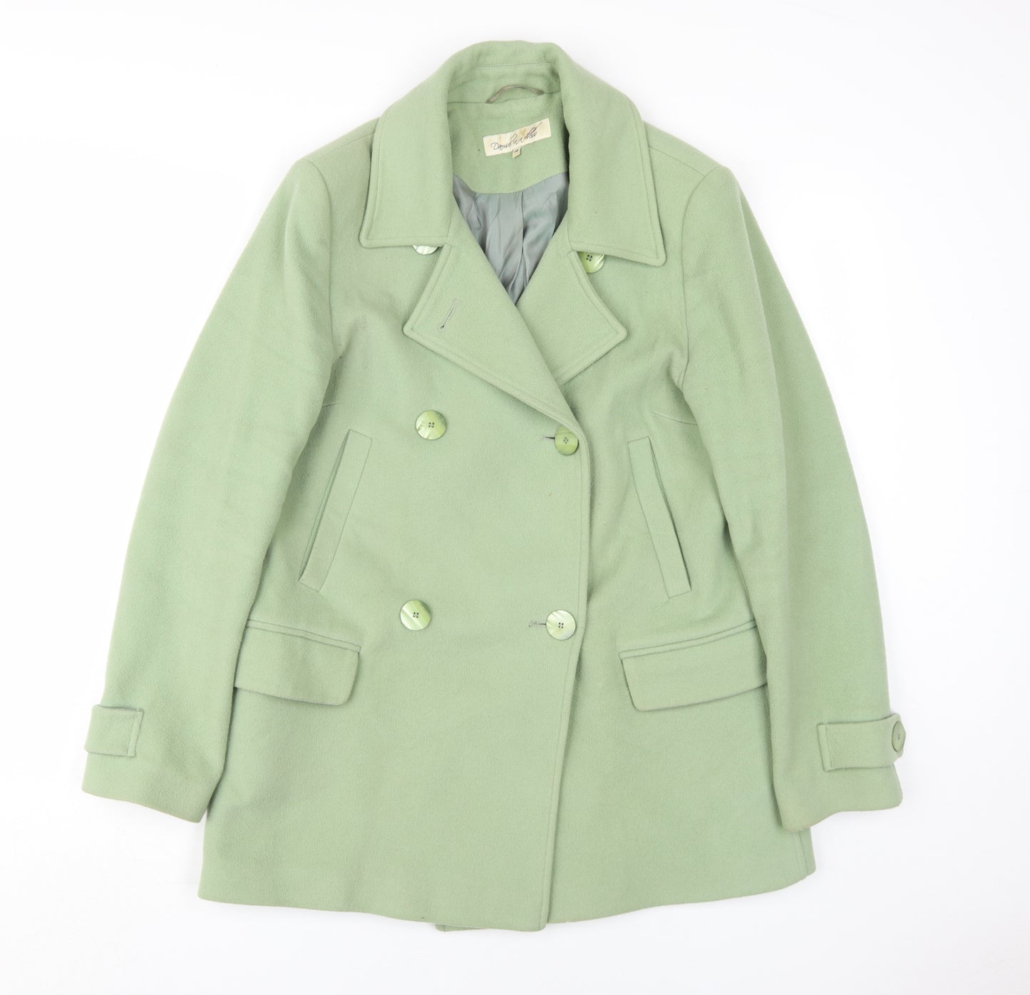 Damsel in a Dress Women's Green Pea Coat Size 10