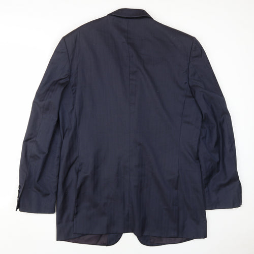 Jaeger Men's Navy Blazer, Regular Fit, Size 54L