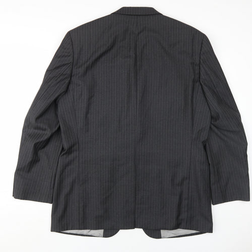 Reda Men's Grey Pinstripe Blazer 54 Classic Style