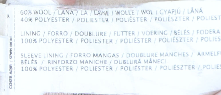 MNG Women's Beige Wool Blend Long Overcoat - Size S