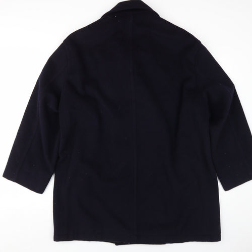 Wallis Women's Black Wool Cashmere Pea Coat Size 12