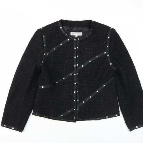 Zucchero Women's Black Tweed Jacket Size 8