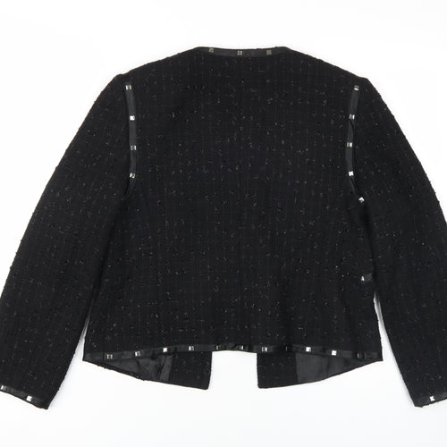 Zucchero Women's Black Tweed Jacket Size 8