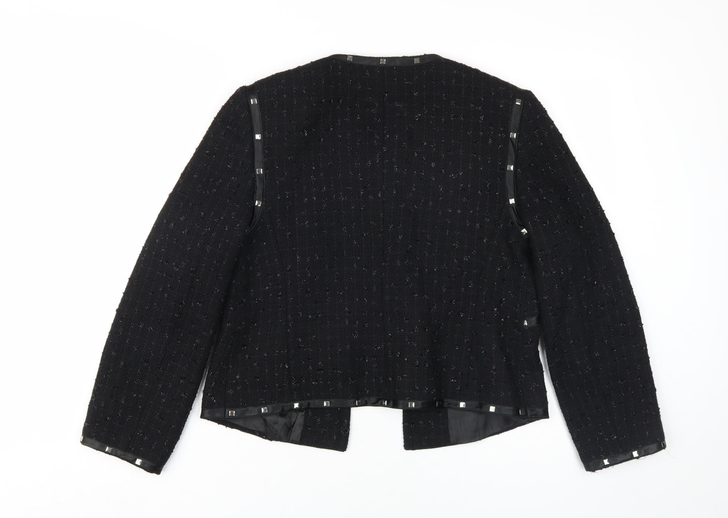Zucchero Women's Black Tweed Jacket Size 8