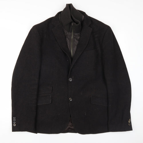 Linea Women's Black Wool Blazer, L, Classic Style