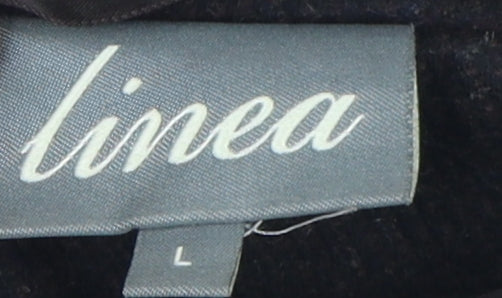 Linea Women's Black Wool Blazer, L, Classic Style