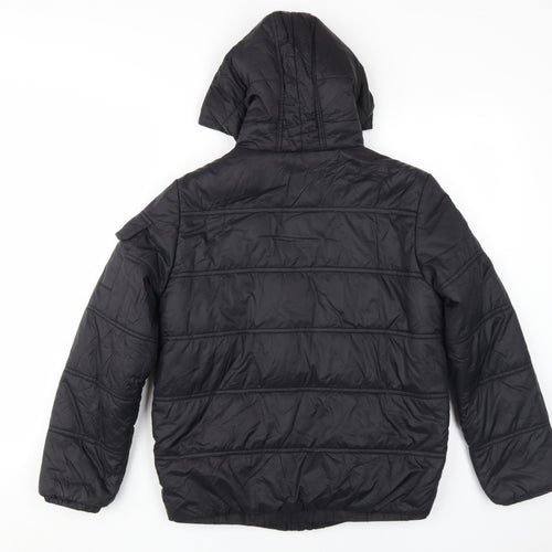 Firetrap Boys Black Puffer Jacket 13 Years Hooded Winter