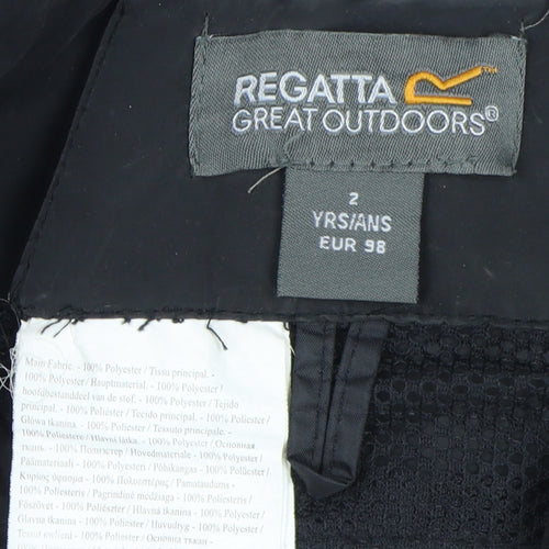 Regatta Boys Black Waterproof Rain Coat 2 Years