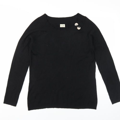 Viyella Women’s Black Pullover Jumper, Size L