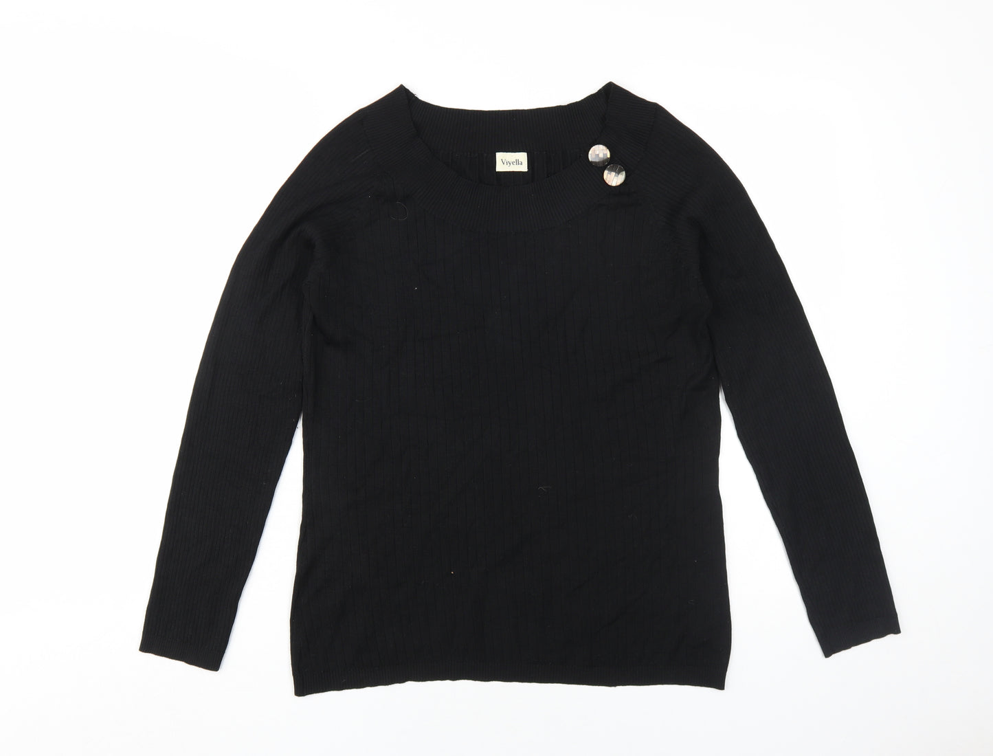 Viyella Women’s Black Pullover Jumper, Size L