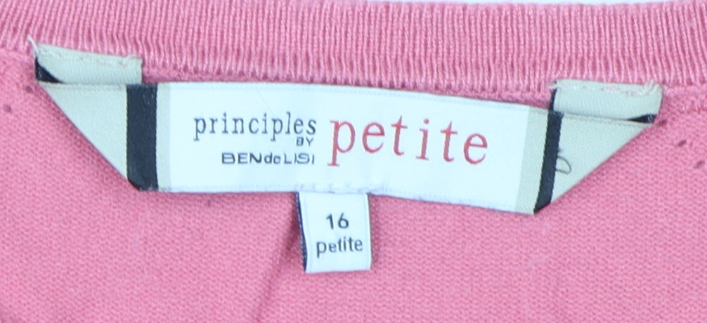 Principles Pink Petite Women's Pullover Jumper, Size 16