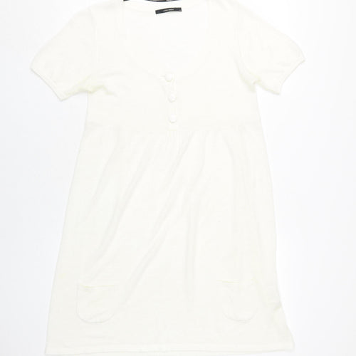 Vero Moda Women’s White Knee Length T-Shirt Dress