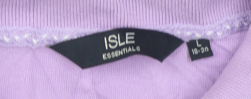 Isle Essentials Women's Purple Polo Shirt, L