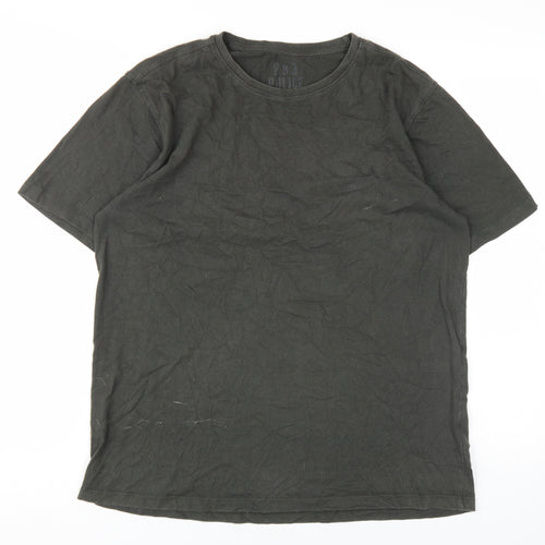 Police Men's Green L Cotton Short Sleeve T-Shirt