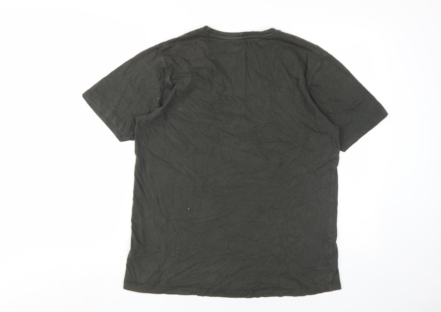 Police Men's Green L Cotton Short Sleeve T-Shirt