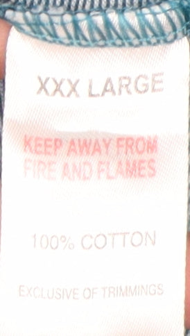 ACW85 Men's 3XL Blue Collared Cotton T-Shirt