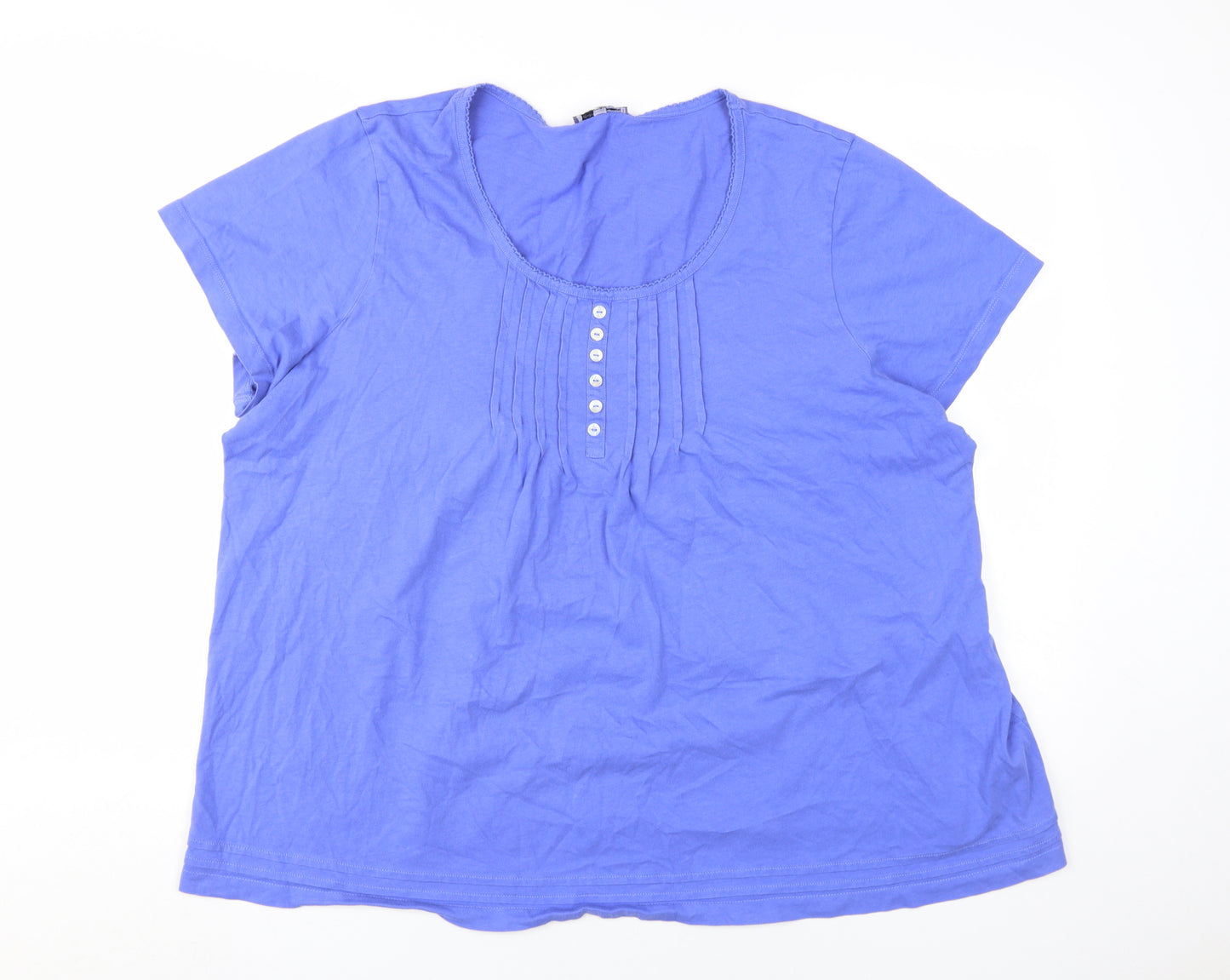 Rogers+Rogers Women's Plus Blue Scoop Neck T-Shirt