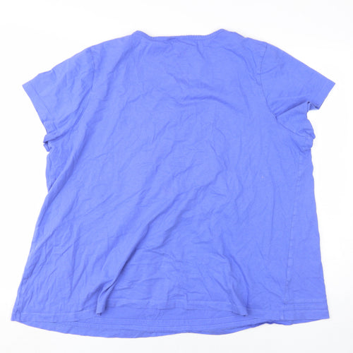 Rogers+Rogers Women's Plus Blue Scoop Neck T-Shirt