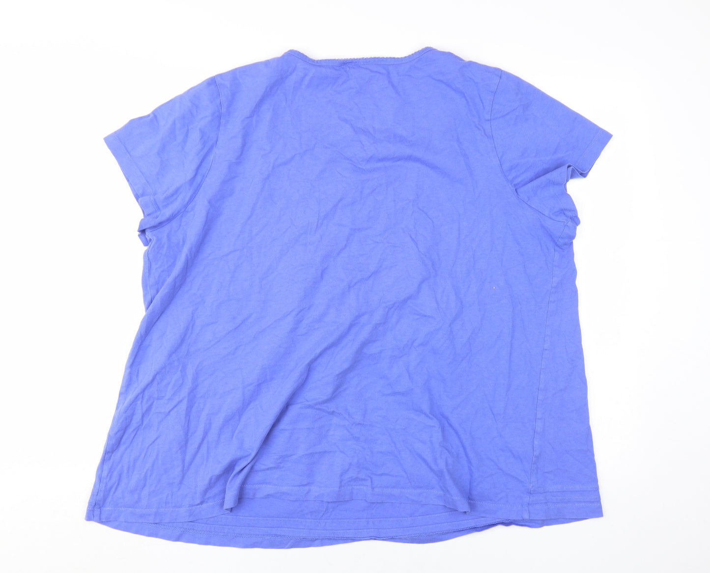 Rogers+Rogers Women's Plus Blue Scoop Neck T-Shirt