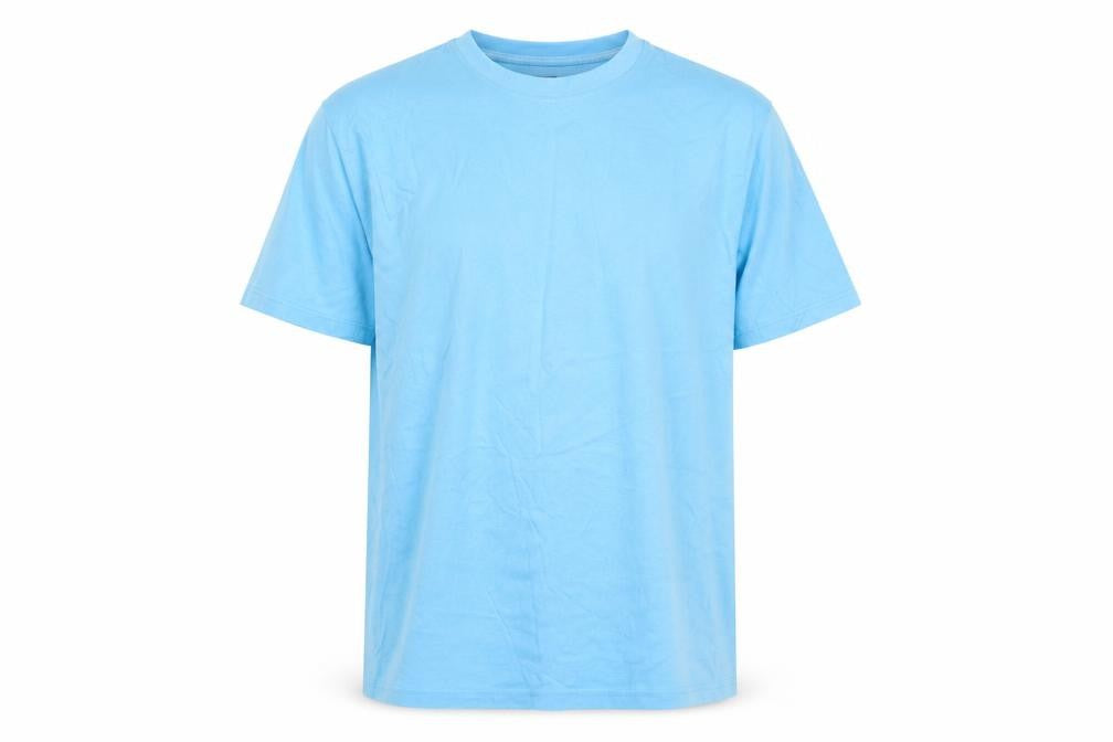 Front view of Marks & Spencer Men's Blue Crew Neck T-Shirt L