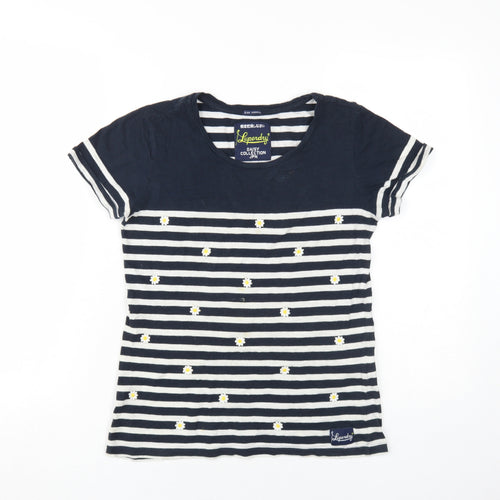 Luperdry Women's Blue Striped T-Shirt XS