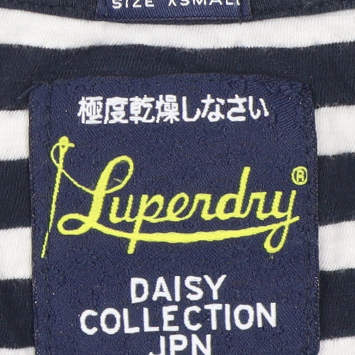Luperdry Women's Blue Striped T-Shirt XS