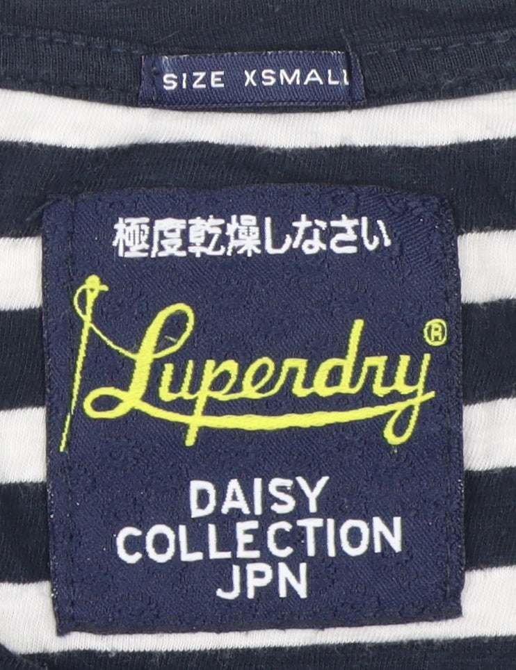 Luperdry Women's Blue Striped T-Shirt XS