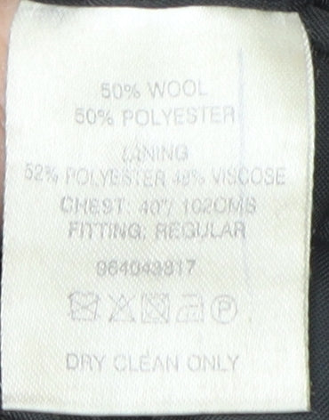 Savoy Taylors Guild Men's Grey Blazer Size 40 Regular Fit