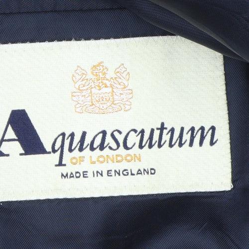 Aquascutum Men's Grey Checked Blazer, 42S