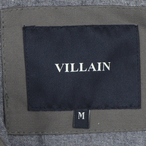 Villain Brown Parka Jacket M Unisex Hooded Cotton
