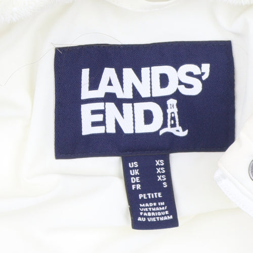Lands' End Women's White XS Puffer Jacket
