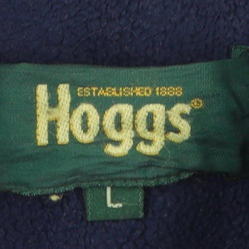 Hoggs Men's Blue Fleece Jacket - Size L