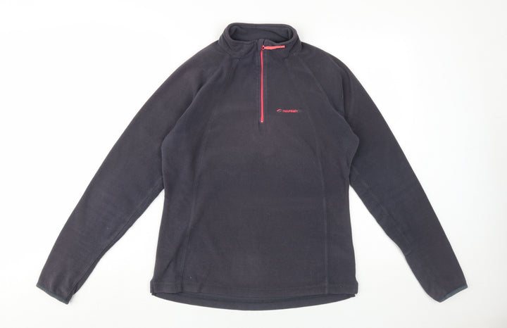 Mountain Life Women's Black Pullover Fleece Sweatshirt, Size 12