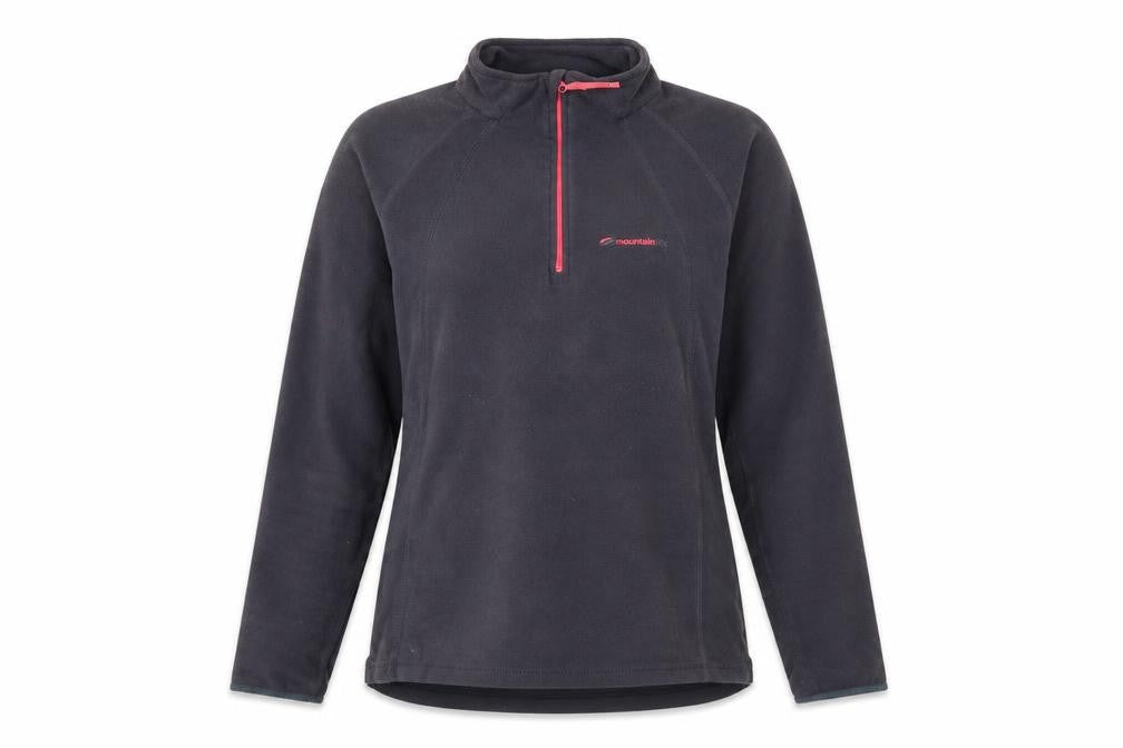 Front view of Mountain Life Women's Black Pullover Fleece Sweatshirt, size 12