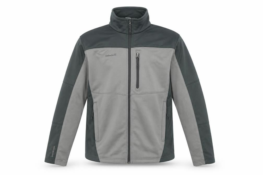 Front view of Avalanche Men's Grey Soft Shell Jacket M