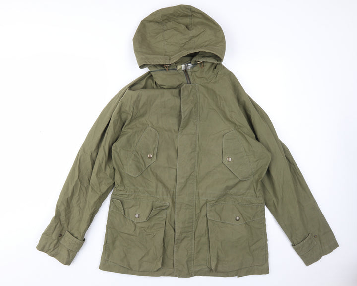 Impermeabile Men's Green Short Parka Jacket, Size 12