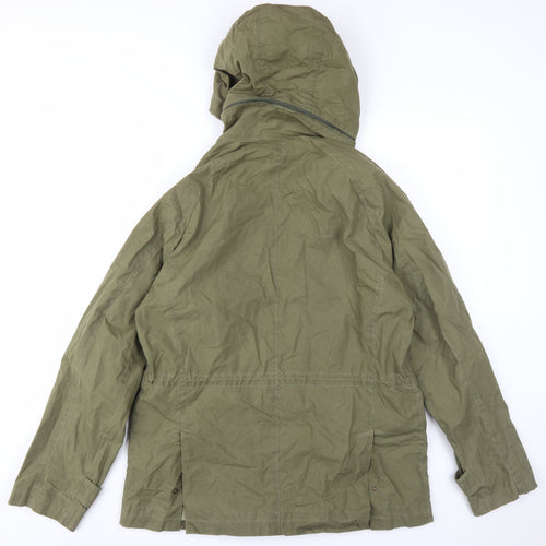 Impermeabile Men's Green Short Parka Jacket, Size 12