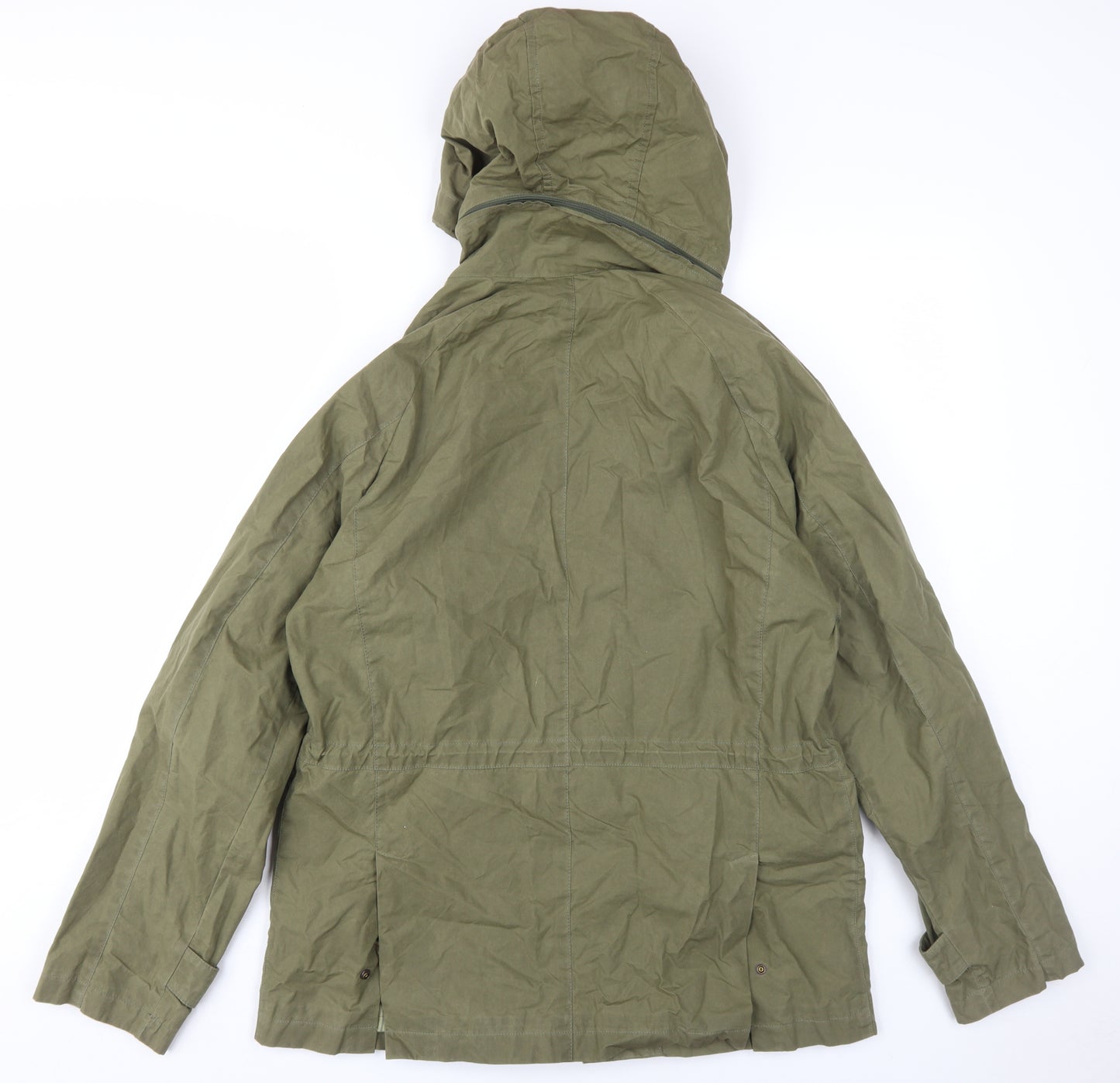 Impermeabile Men's Green Short Parka Jacket, Size 12
