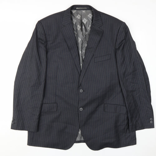 Pierre Cardin Men's Black Striped Blazer Size 46R