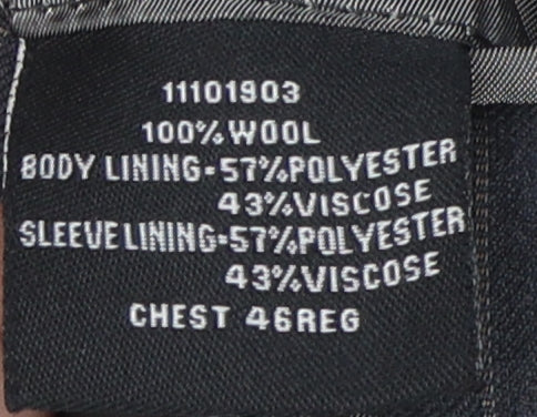 Pierre Cardin Men's Black Striped Blazer Size 46R