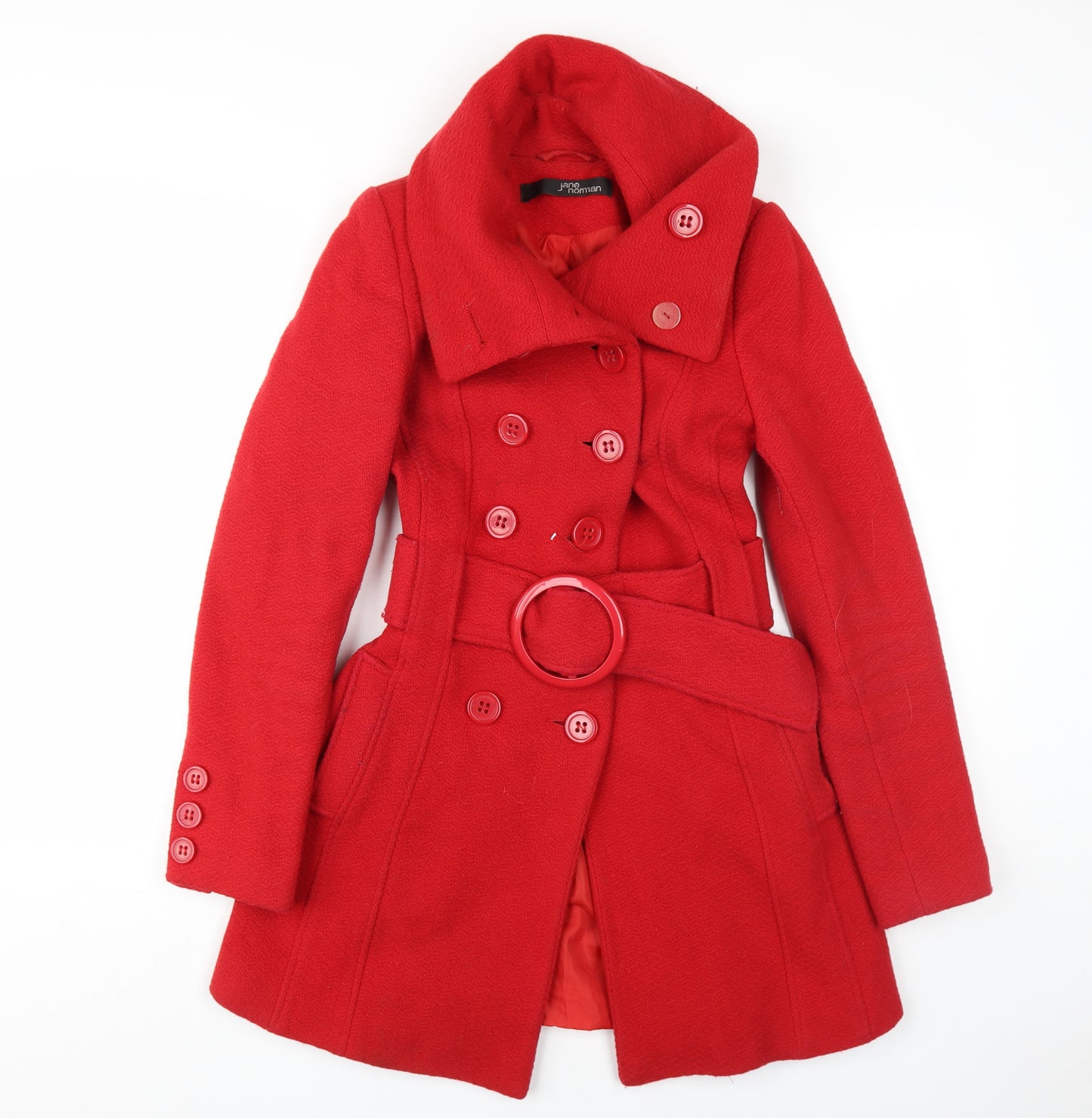 Jane Norman Red Wool Pea Coat Women’s Size 6