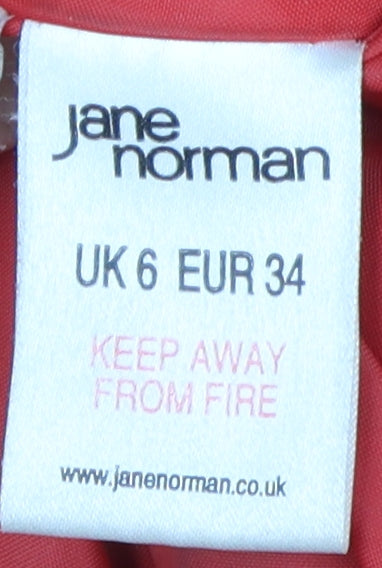 Jane Norman Red Wool Pea Coat Women’s Size 6